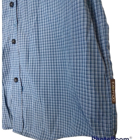 EX FFICIO BLUE COLLARED SHIRT WITH AIR VENTS SIZE MEDIUM - Picture 4 of 8